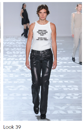 Peter Do's Helmut Lang runway show included text by Ocean Vuong