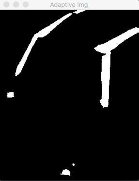 Binary (black and white) version of the track image