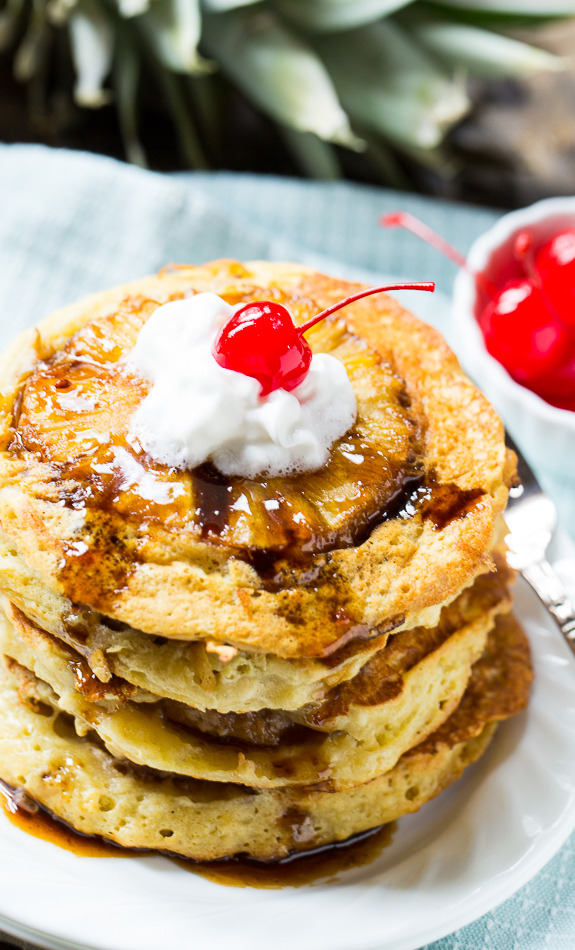 Pineapple upside down pancakes