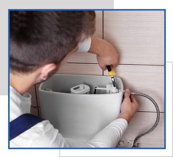 Toilet Repair Service. Powerful & Properly Flushing Toilet by Water
