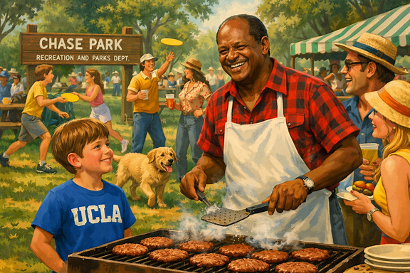 Mayor Bradley was, as my school teacher mom called a “People’s Mayor, as I discovered when I met him and chatted with him while he flipped burgers at the Chase Park dedication in 1977.