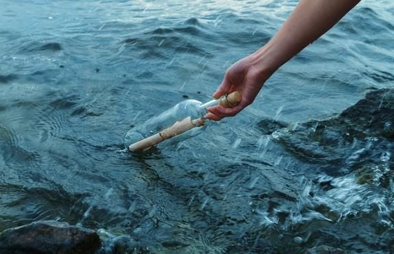 Message in a bottle is all I can do, standing here hoping it gets to you.