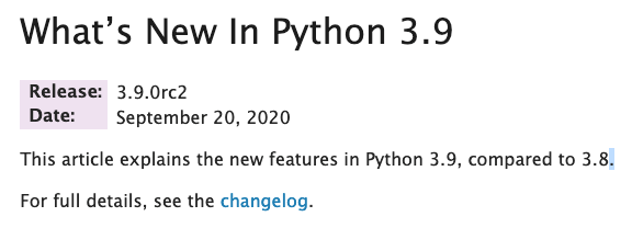 Python 3.9 UPDATE COMING. Python 3.9 release candidate 2 version… | by ...