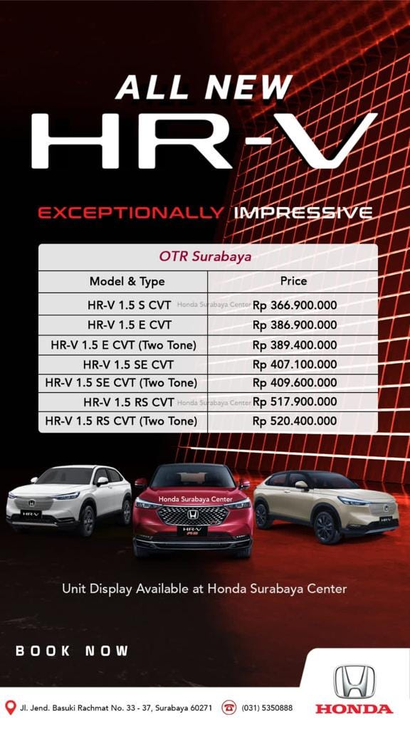 HONDA HRV SURABAYA - Adhyudha Honda - Medium