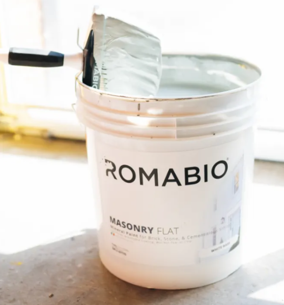 Painting brick, Romabio Masonry Flat by whitewash Chicago by