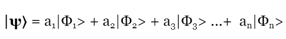 Here, all the Ίâs represent the basics states and aâs represent the corresponding