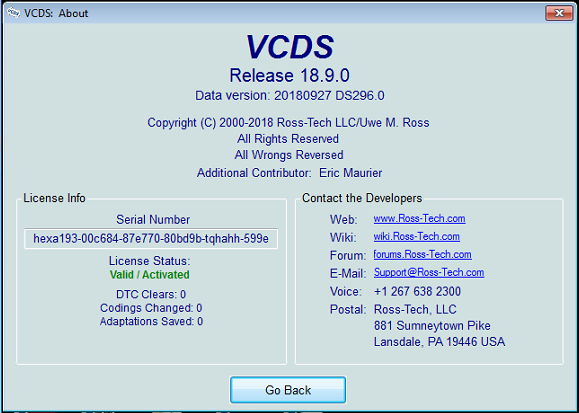 Genuine Ross-Tech VCDS (VAG-COM Diagnostic Systems) for Audi