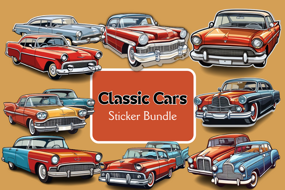 Classic Cars Sticker Bundle Free Download | by Lunaluminesce | May ...