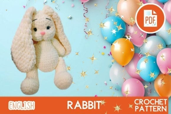 Rabbit Bunny Crochet Pdf Pattern