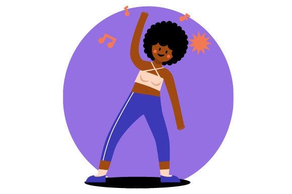 Dancing Girl, Zumba — African-American (Dance & Cheer SVGs Crafts) | by ...