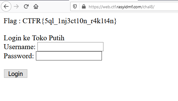 WriteUp [CTFR — Bukan SQL Injection]