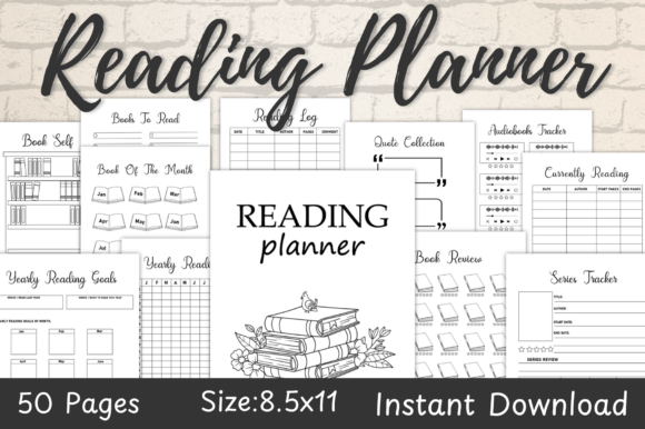 Printable Reading Trackers: Books, Bible, Kids & Bujo