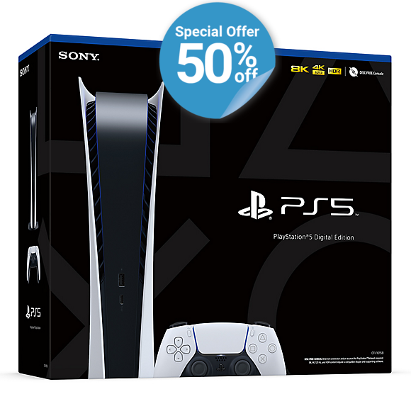 PS5 Digital Edition console on Sale now 50% off — only $199.99🎮  𝗟𝗶𝗺𝗶𝘁𝗲𝗱 𝗧𝗶𝗺𝗲 𝗢𝗳𝗳𝗲𝗿 - PlayStation Direct - Medium