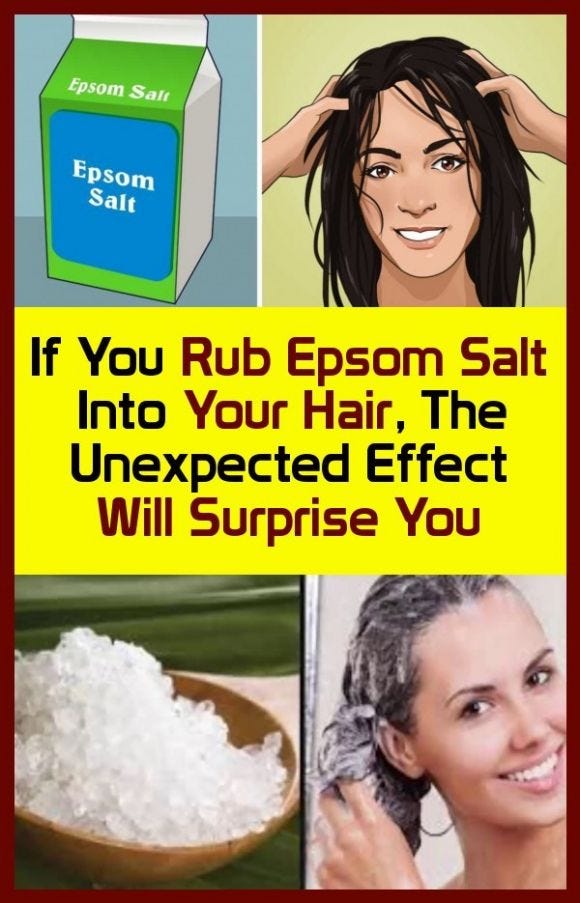 If You Rub Epsom Salt Into Your Hair, The Unexpected Effect Will