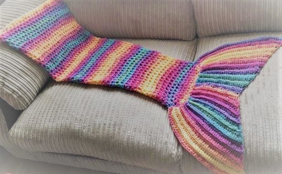 One Evening Mermaid Tail Blanket
