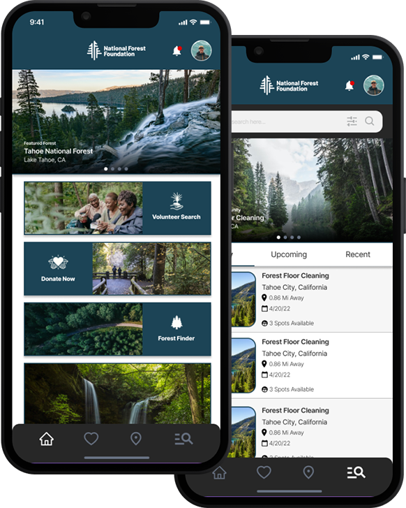 UI/UX Case Study — The National Forest Foundation Volunteer App | by ...