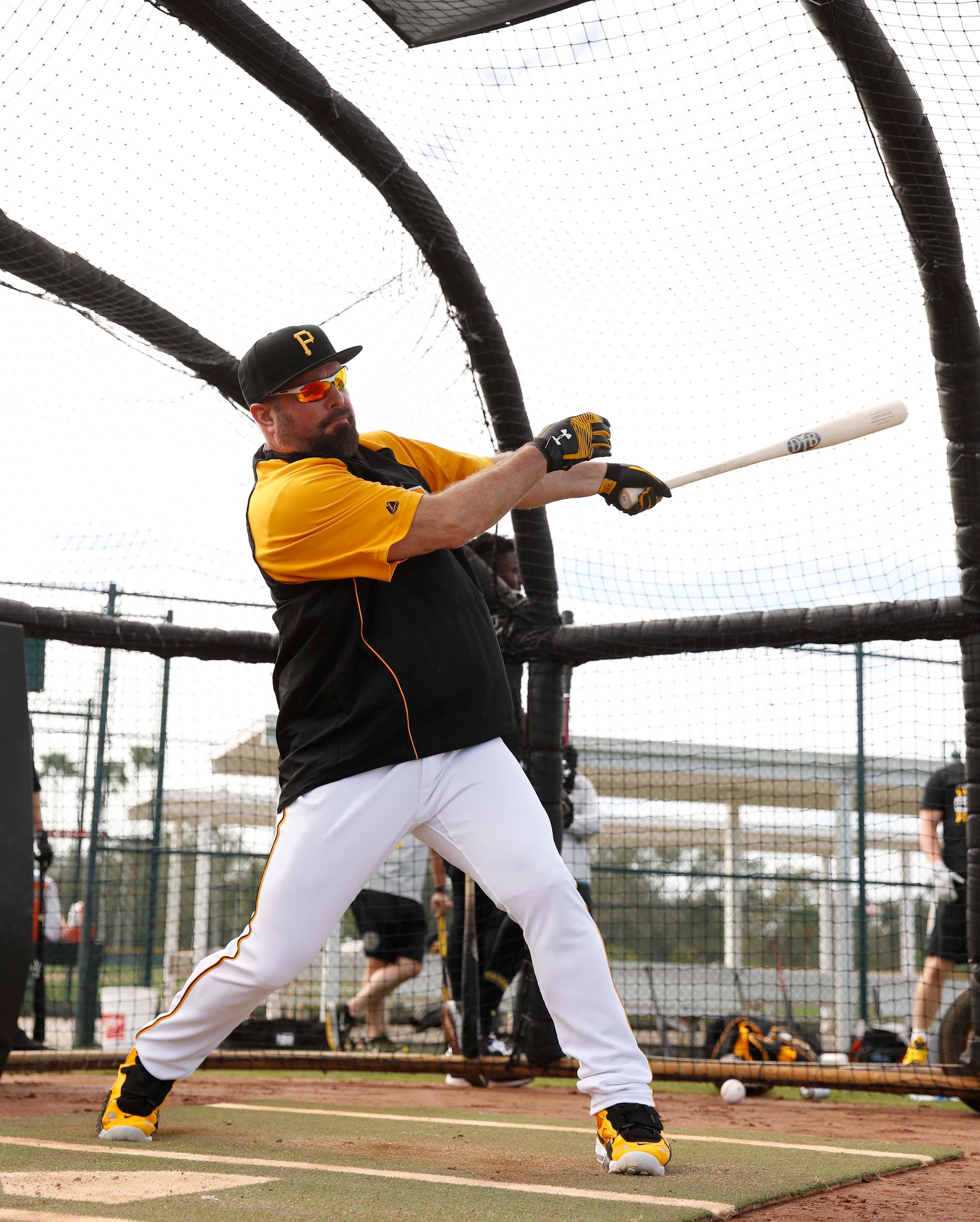 Garth Brooks in spring training with Pittsburgh Pirates