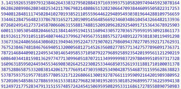 Pi Numbers