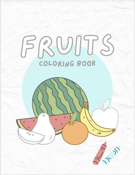 Delicious Fruits Coloring Page