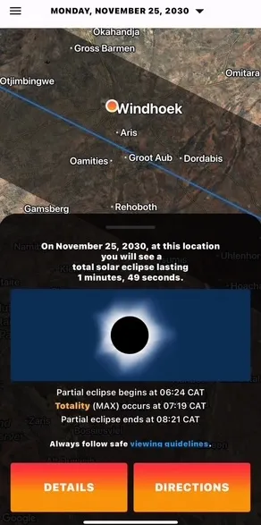 Totality app screenshot