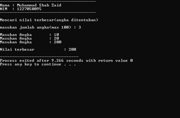 Program Array Multidimensi. Oleh Muhammad Shah Zaid — 1227050095 | by ...