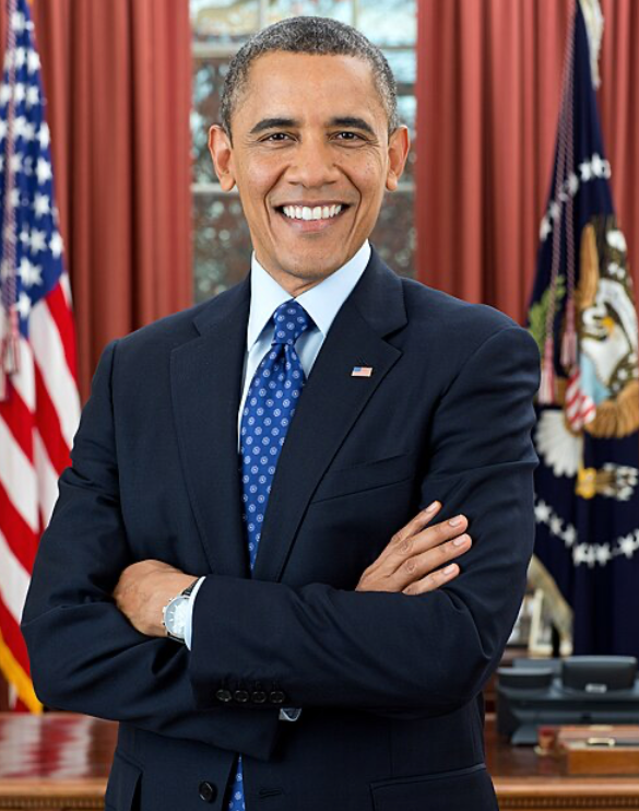 Official White House Photo by Pete Souza, Public domain, via Wikimedia Commons https://upload.wikimedia.org/wikipedia/commons/8/8d/President_Barack_Obama.jpg