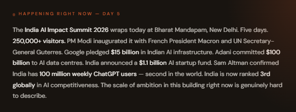 At India’s BIGGEST AI SUMMIT, Our NEIGHBOURHOOD Was Still on Our Minds