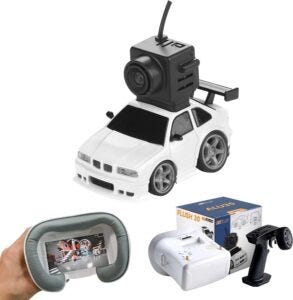 DE65 Remote Control Car with 1080P HD Camera,1:16 Scale RC Cars with LED  Chassis