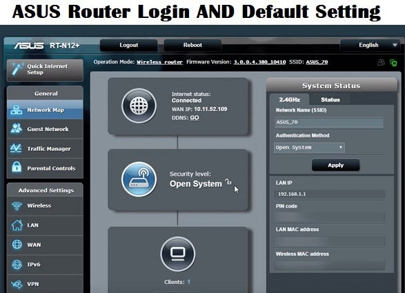 How to Asus Router Login with default setting ? - Chrishardly - Medium