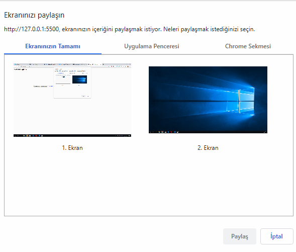 Javascript Screen Capture Api Üzerinden Ses ve Görüntü Kaydı by anıl