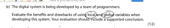 Local and Global Variables