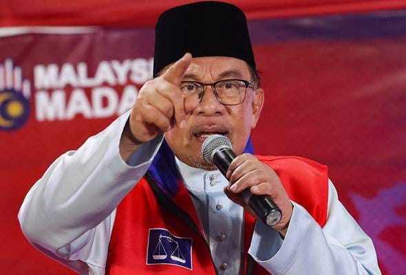 PRN: Sokongan Rakyat kepada PH-BN kini lebih baik — Anwar - KL Sayang ...