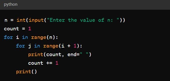 Number Triangle/Floyd Triangle with Python: Exploring Elegant Solutions ...