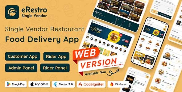 eRestro-Food Ordering App یک اسکریپت و اپلیکیشن چند رستورانی (چند رستورانی فلاتر) و مدیریت رستوران…