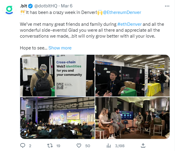 ETHDenver conference, .bit brings DAO Tool to help DAO explode | by 11K ...
