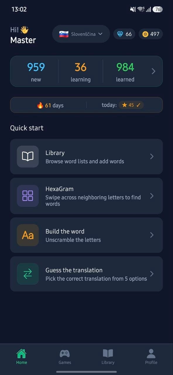 Learn Vocabulary Your Way: Games, Personal Dictionaries & Focus Folders in LangPlay