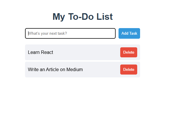 Building My First React To-Do List: A Beginner’s Journey | by Samuel ...