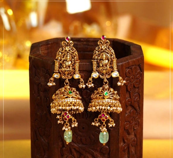 See Krishna Jewellers' Magnificent Gold Earring Designs 2024 | by krishna  jewellers | Medium