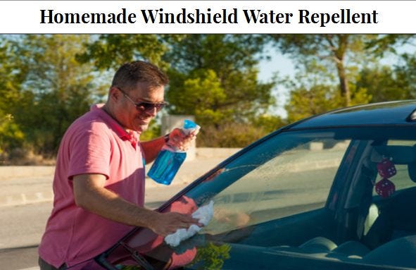 How to Use Homemade Windshield Water Repellent?