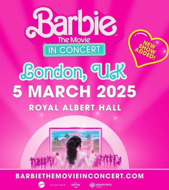 Not Plastic, Just Fantastic: Barbie The Movie: In Concert @ Royal Albert Hall, London