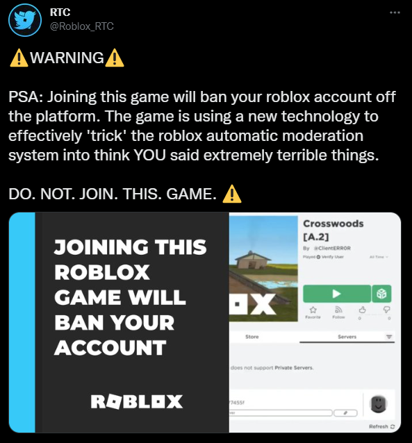 Roblox moderation VS Google Play Store moderation