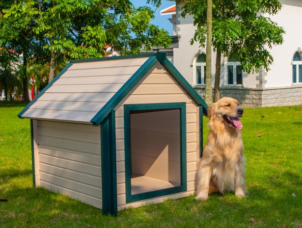 Loving the idea of this dog house with ac & heat! #DogHouseWithAC