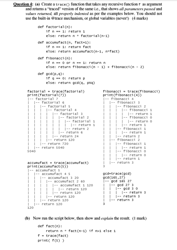 Python: trace recursive function. During my way on Software Engineering ...