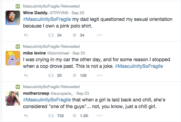 #MasculinitySoFragile. The trending hashtag… | by A. Leon | Gender ...
