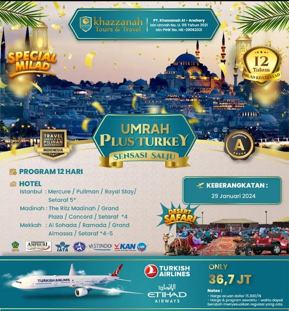 Paket Umroh Plus Turki Spesial Winter Januari 2025 yang Menakjubkan