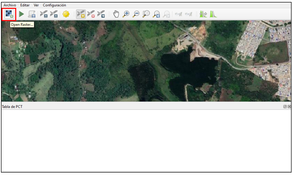 When you load the image, a new Coordinate Reference System Selector window will appear, in which you will have to indicate the reference system, in your case, it will depend on the image and your tutor’s instructions.