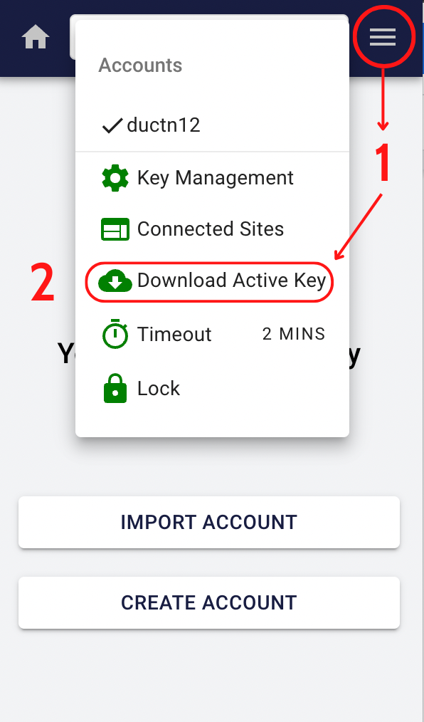 How to import private key from Casper Signer to Casper Mobile Wallet