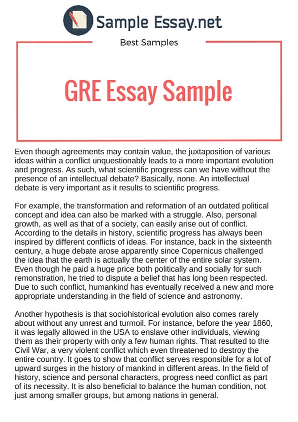 gre argument essays sample