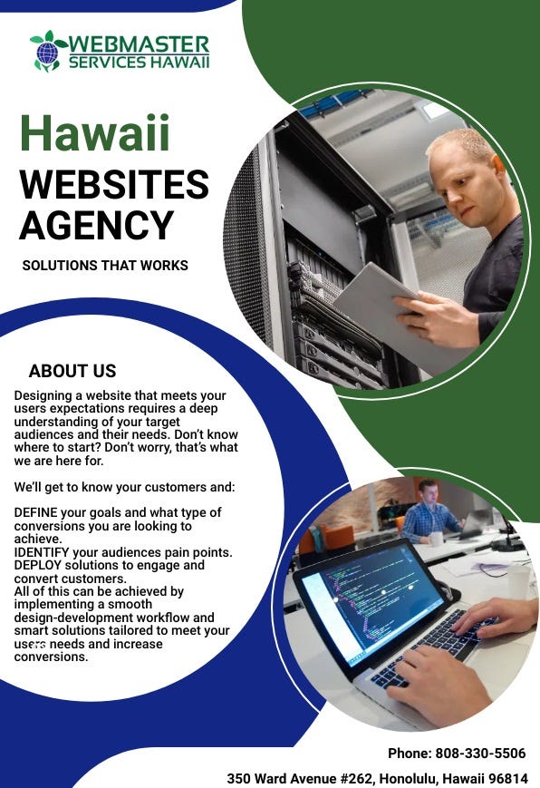 web designer honolulu  Services Hawaii Medium