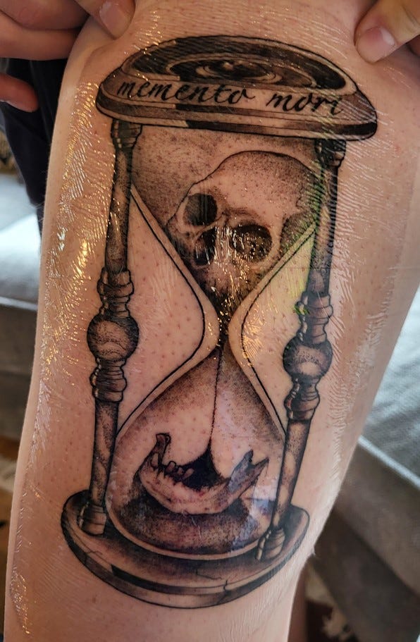 Memento Mori. My son recently got a tattoo that runs… | by Cai Emmons |  Medium